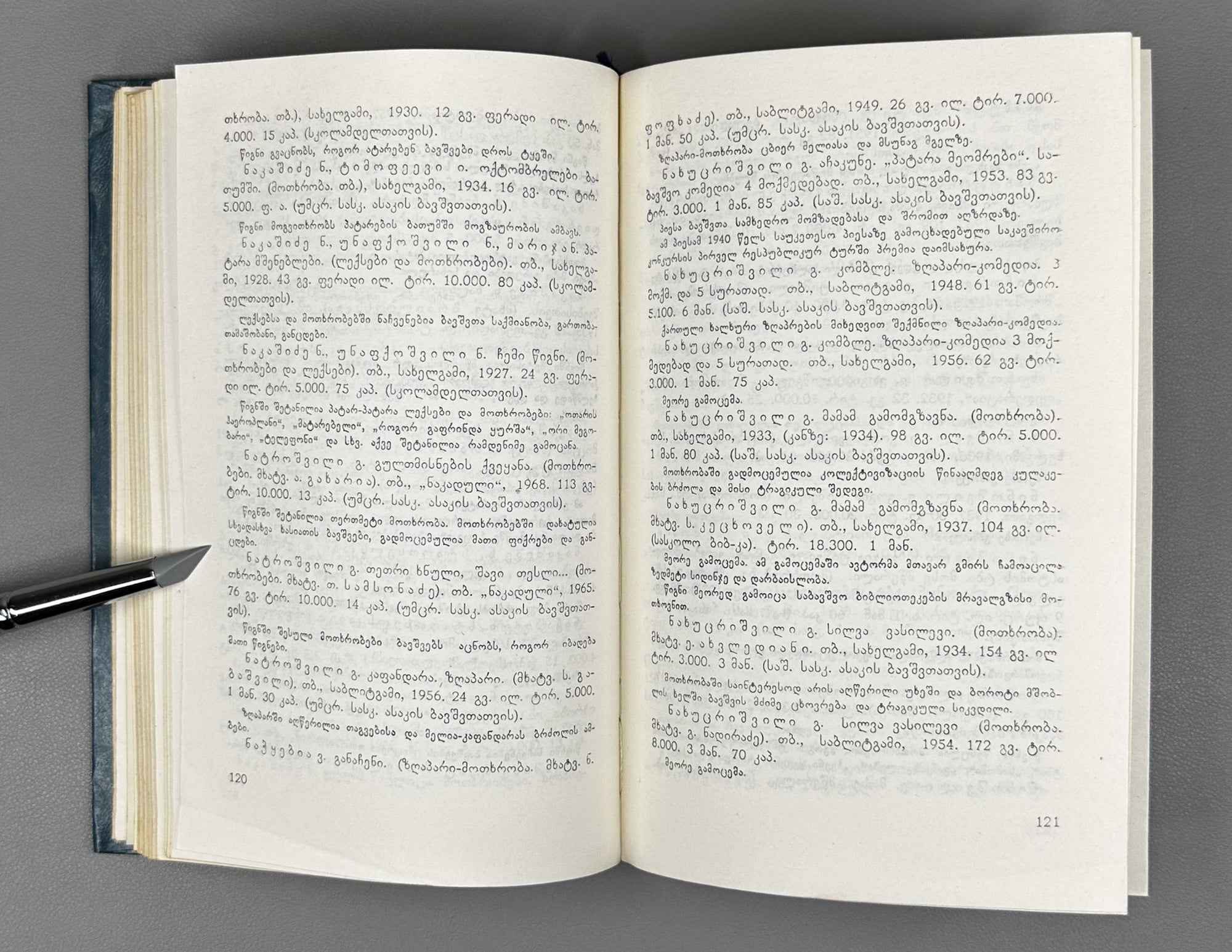 Gorgadze, I., Tomadze, M. Georgian Soviet Children's Book, 1921-1970: Annotated Bibliography (K'art'uli sabch'ota sabavshvo ts'igni). 1974. In Georgian.