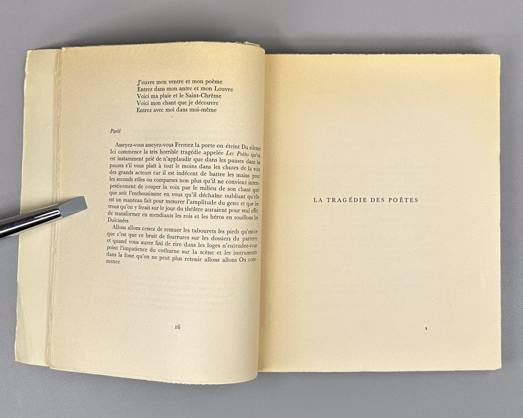 Aragon, Louis. Les Poetes. Poeme. Paris: Gallimard, 1960. Edition originale, exemplaire du tirage courant (non numerote). In French.