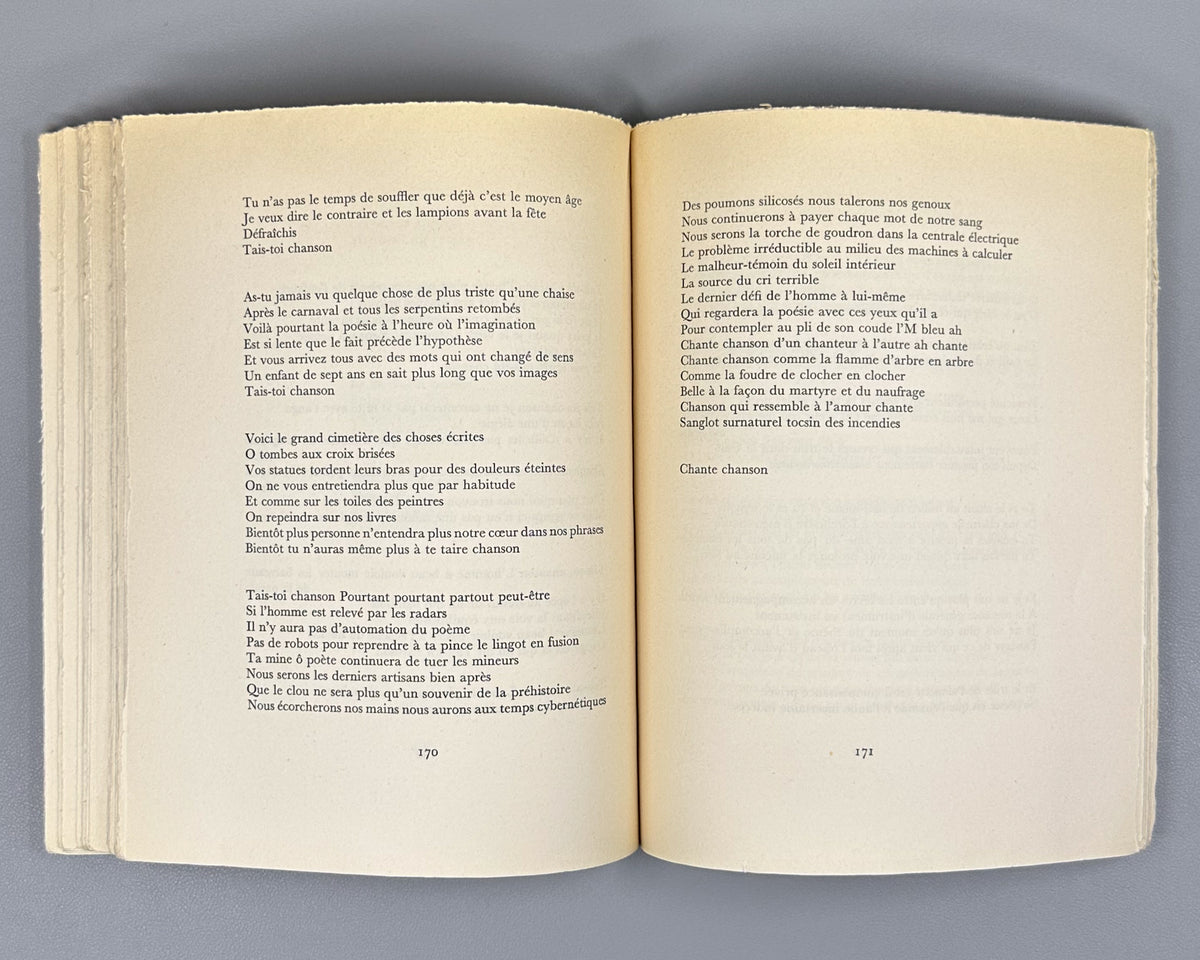 Aragon, Louis. Les Poetes. Poeme. Paris: Gallimard, 1960. Edition originale, exemplaire du tirage courant (non numerote). In French.