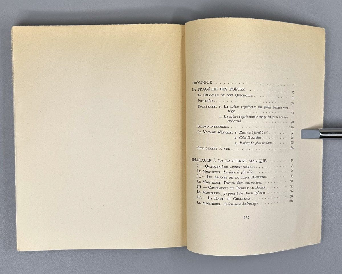 Aragon, Louis. Les Poetes. Poeme. Paris: Gallimard, 1960. Edition originale, exemplaire du tirage courant (non numerote). In French.