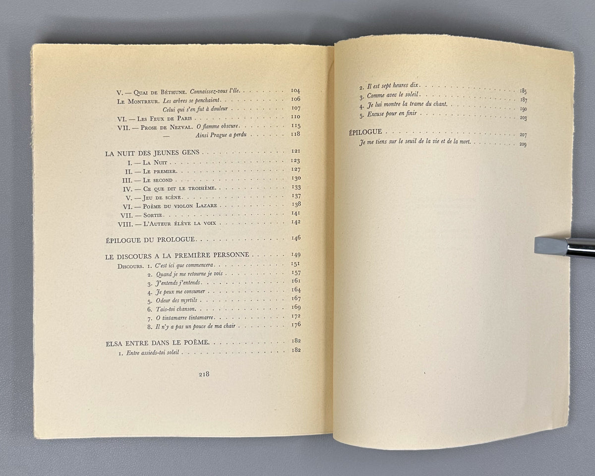 Aragon, Louis. Les Poetes. Poeme. Paris: Gallimard, 1960. Edition originale, exemplaire du tirage courant (non numerote). In French.