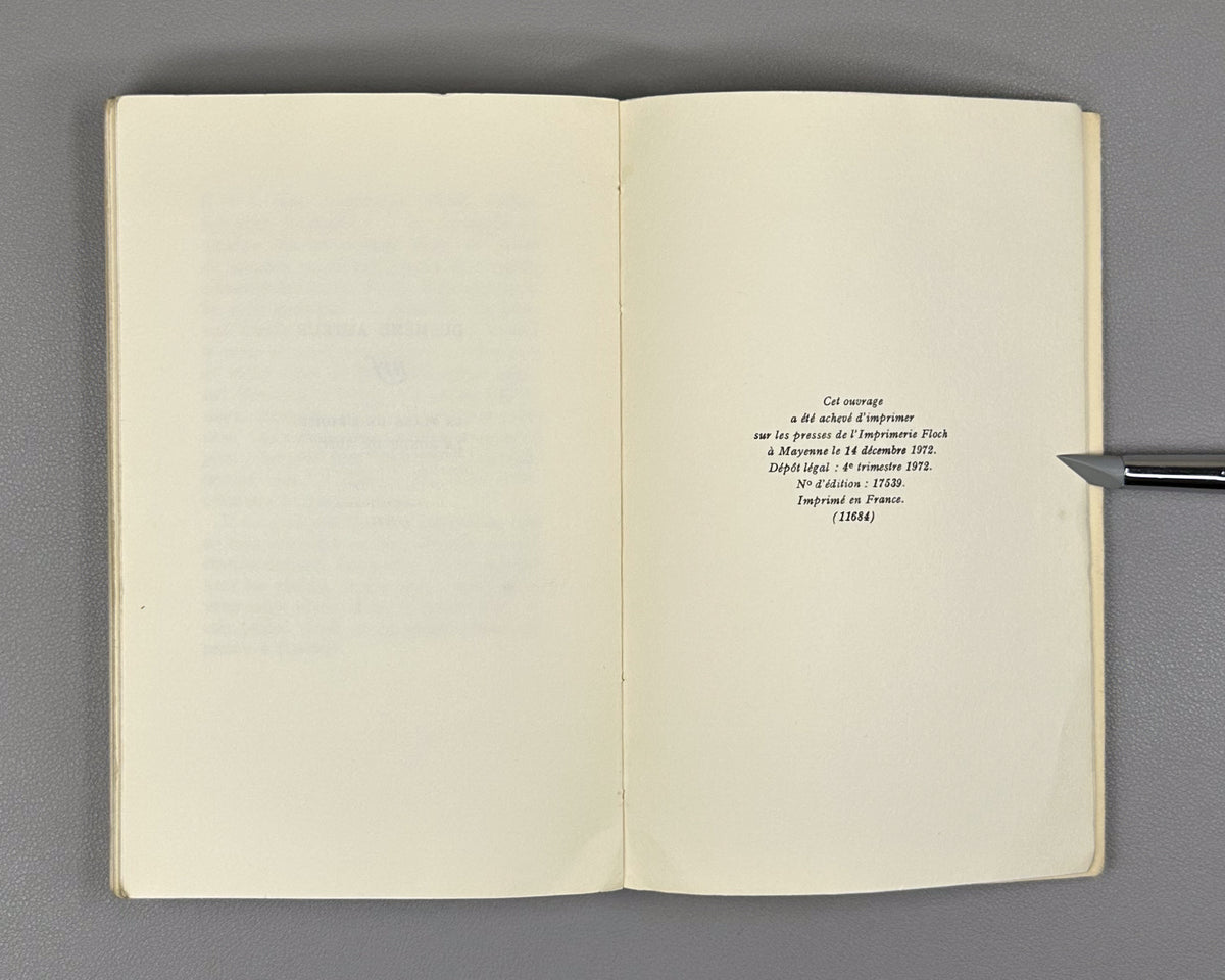 [With the original promotional band announcing the Academie francaise prize] Modiano, Patrick. Les Boulevards de ceinture. Recit. Paris: Gallimard, 1972. In French.