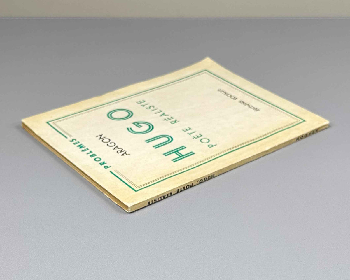 [Entirely unopened copy] Aragon, Louis. Hugo, poete realiste. Collection Problemes. Paris : Editions Sociales, 1952. In French.