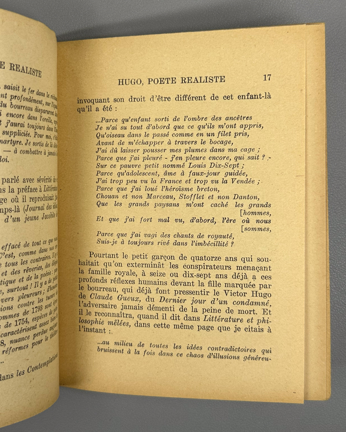 [Entirely unopened copy] Aragon, Louis. Hugo, poete realiste. Collection Problemes. Paris : Editions Sociales, 1952. In French.