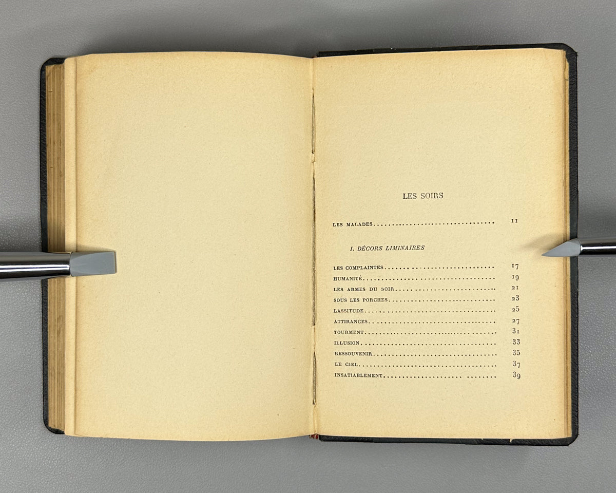 Verhaeren, Emile. Poemes (Nouvelle Serie) : Les Soirs, Les Debacles, Les Flambeaux noirs. Neuvieme edition. Paris, 1914. In French.