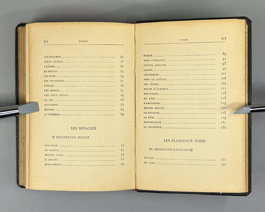 Verhaeren, Emile. Poemes (Nouvelle Serie) : Les Soirs, Les Debacles, Les Flambeaux noirs. Neuvieme edition. Paris, 1914. In French.
