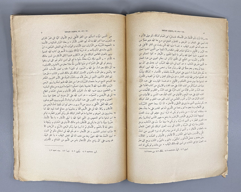 Tumansky, A. Kitáb-i-Aqdas: The Most Holy Book of the Contemporary Baha'is (Kitabe Akdes: Svyashchenneyshaya kniga sovremennykh Babidov). In Russian and Arabic. First edition.