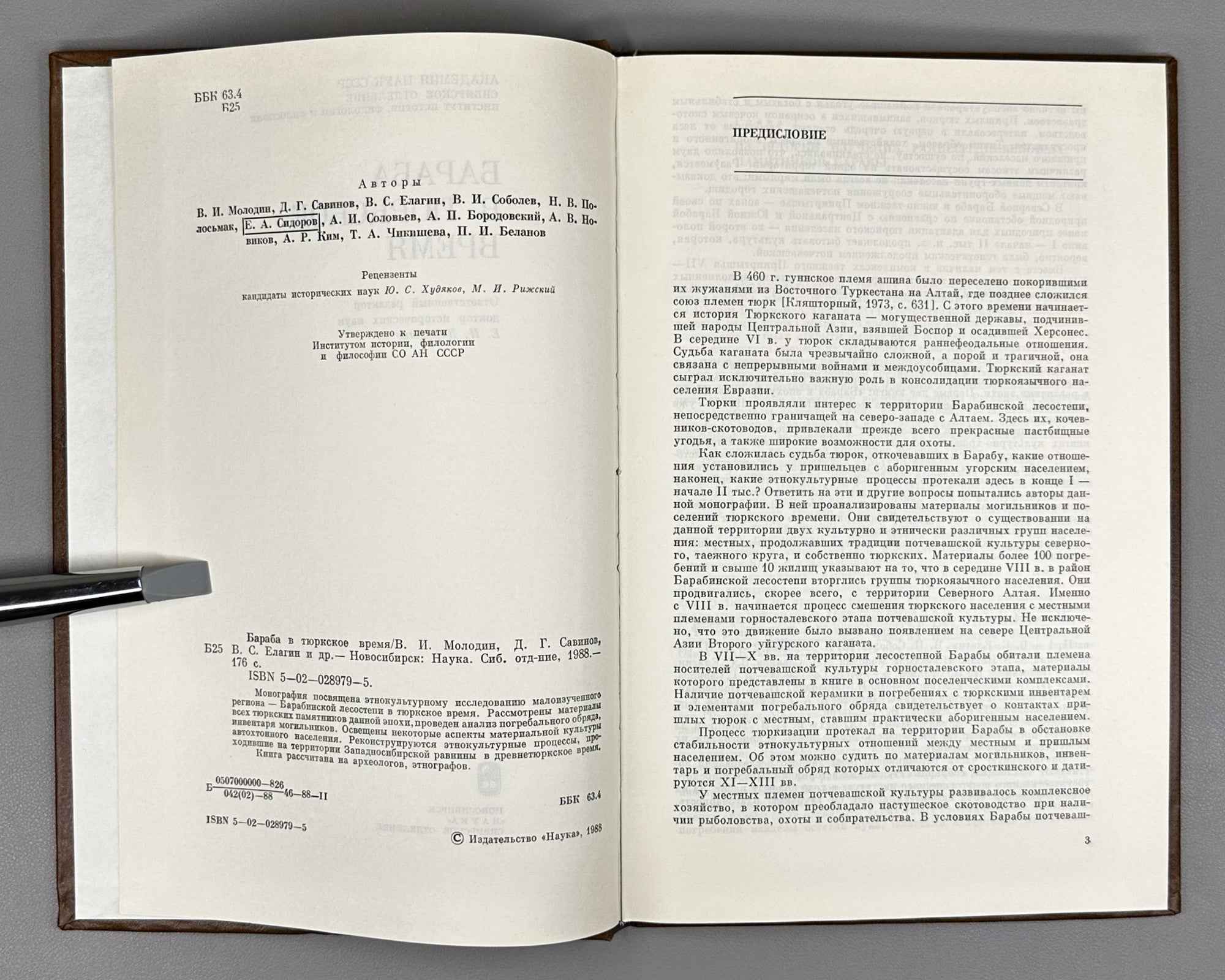 Molodin, V., Savinov, D., Elagin, V. Baraba in the Turkic Period (Baraba v tiurkskoe vremia). 1988. In Russian.