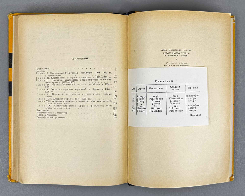 Novichev, A. The Peasantry of Turkey in the Modern Period (Krestyanstvo Turtsii v noveyshee vremya). 1959. In Russian.