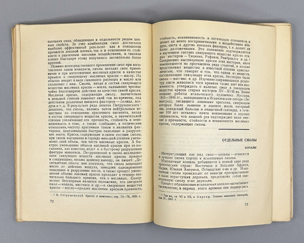 Vinner, A. Varnishes and Their Use in Painting (Laki i ikh primenenie v zhivopisi). Edited by I. Grabar, cover design by G. Bershadsky, 1934. In Russian.
