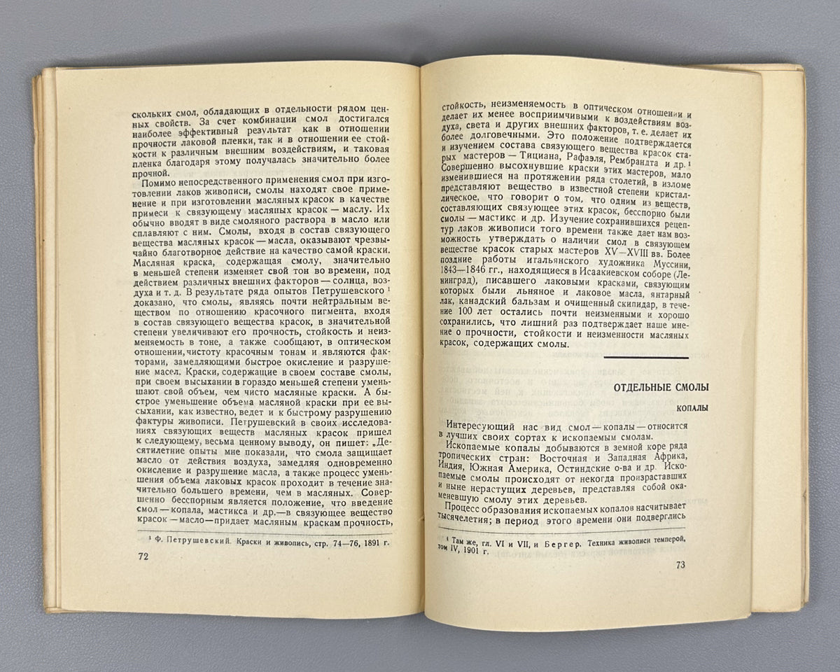 Vinner, A. Varnishes and Their Use in Painting (Laki i ikh primenenie v zhivopisi). Edited by I. Grabar, cover design by G. Bershadsky, 1934. In Russian.
