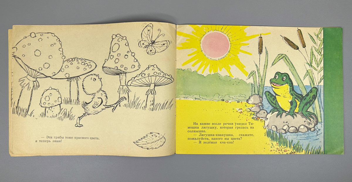 Nersesova, O. Timoshka's Paints (Timoshkiny kraski). A Coloring Album for Children Aged 3-4 / artist V. Sobolev, 1976. Unused, uncolored copy. In Russian.