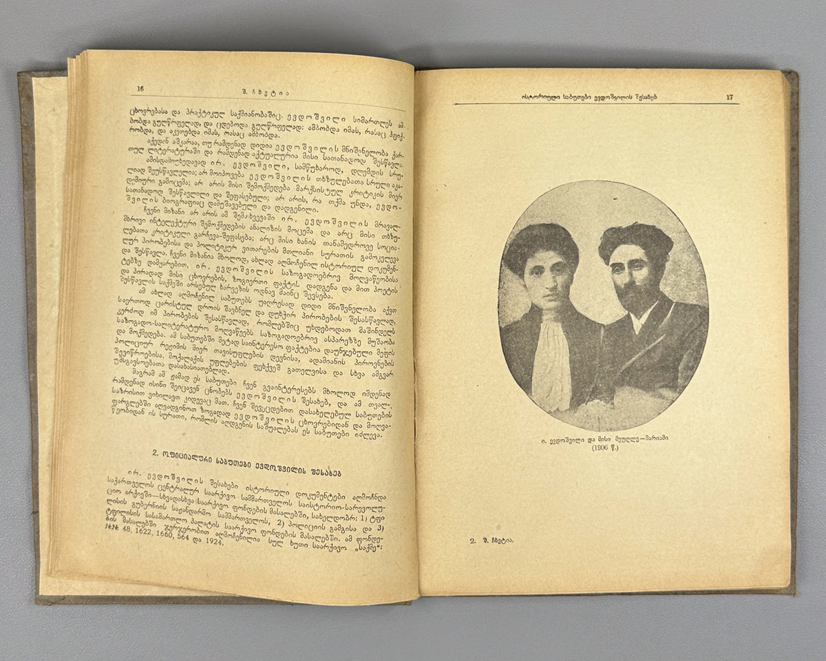 Chkhetia, Sh. Historical Documents on Irodion Evdoshvili (Istoriuli sabutebi irodion evdoshvilis shesakheb). Tbilisi, 1939. In Georgian.