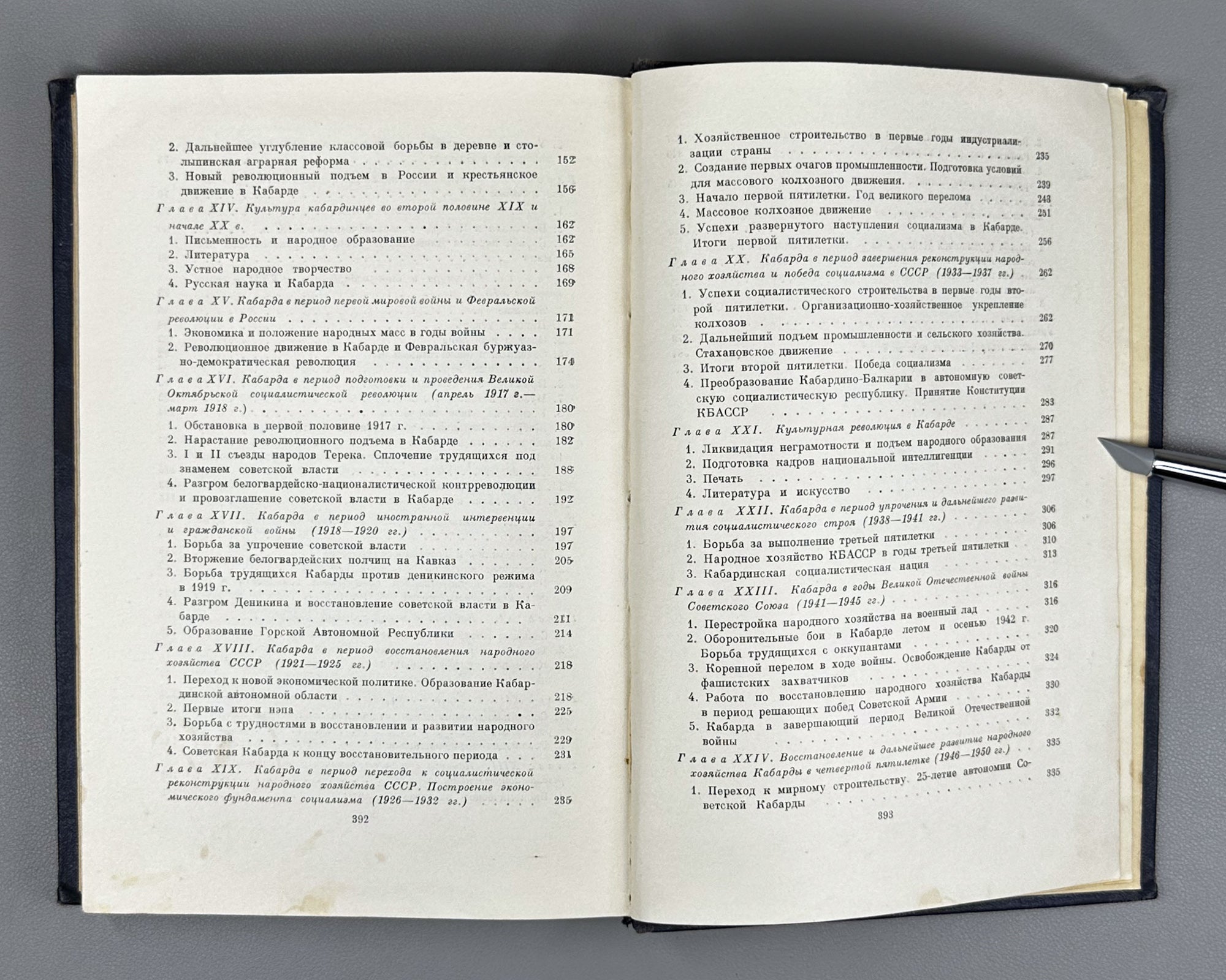History of Kabarda from Ancient Times to the Present Day (Istoriya Kabardy s drevneishikh vremen do nashikh dney) / Signed by co-author L. I. Lavrov to co-editor and co-author Z. V. Anchvadze, 1957. In Russian.