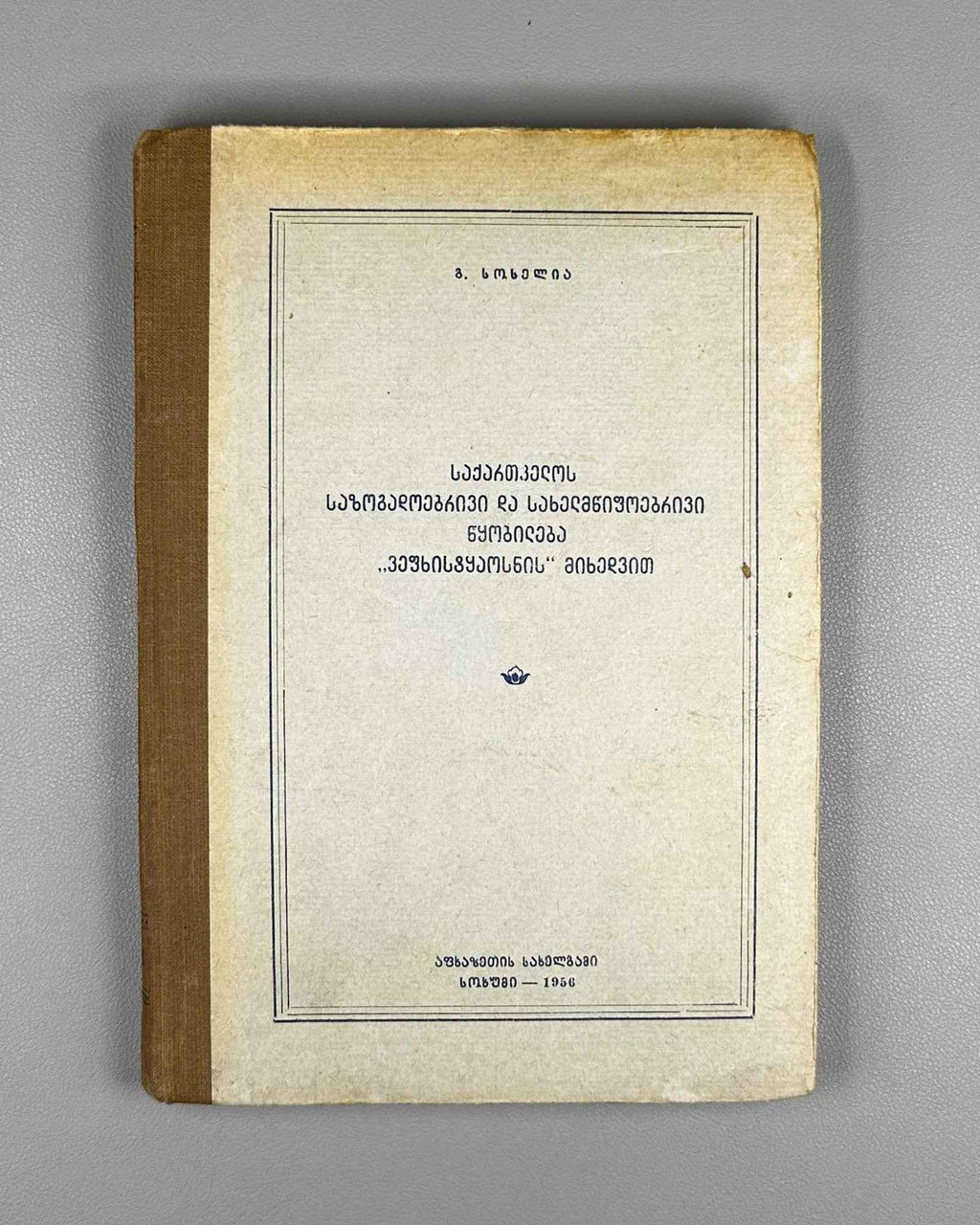 Soselia, G. The Social and State System of Georgia According to The Knight in the Panther's Skin (Sakartvelos sazogadoebrivi da sakhelmtsipoebrivi tskobileba Vepkhistkaosnis mikhedvit). Sokhumi, 1956.