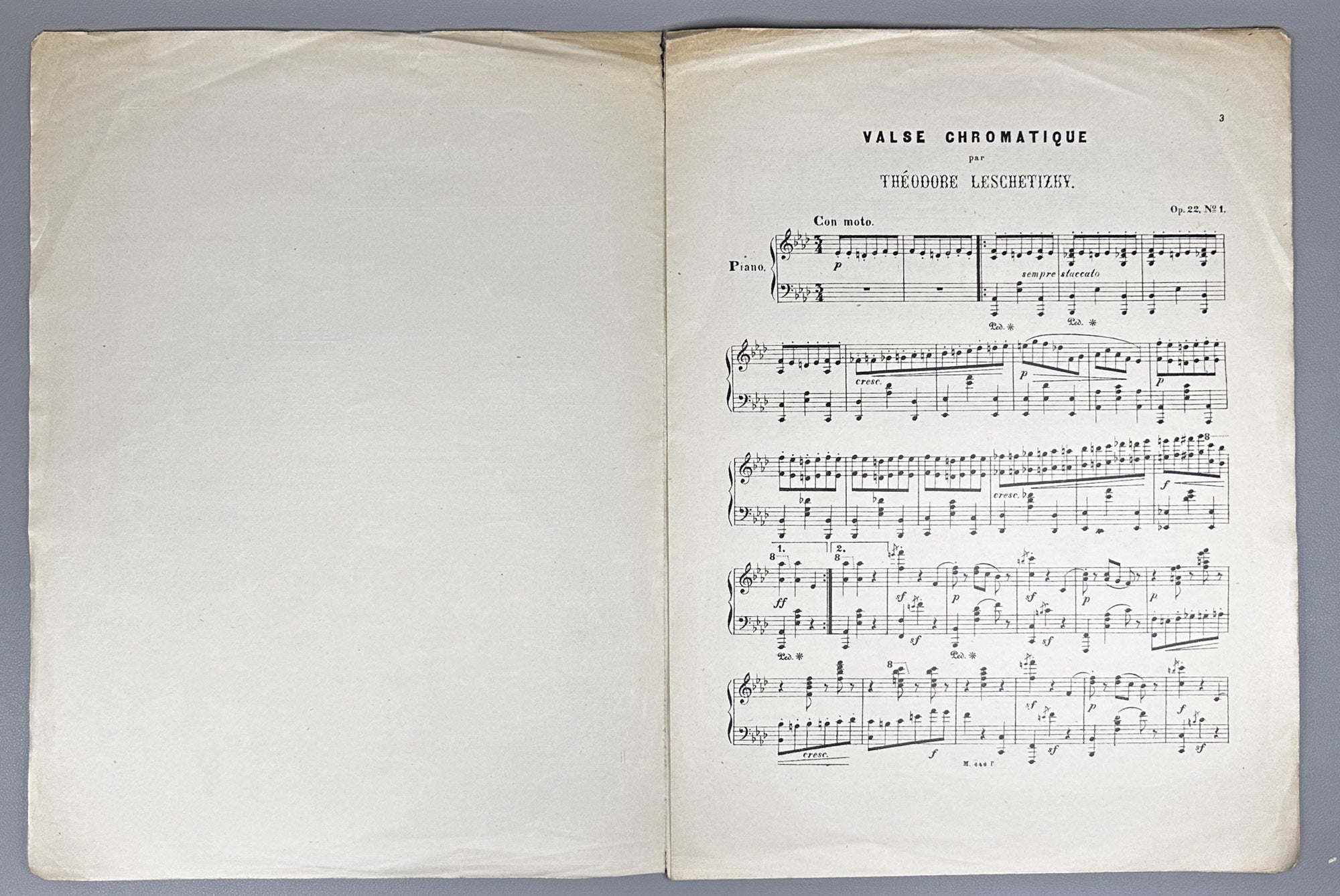 Lot of 3 Early Soviet Sheet Music: Ravel, Gluck, Leschetizky. Piano Solo. Moscow: Muzgiz / Muzsektor, 1929-1933. In Russian and French.
