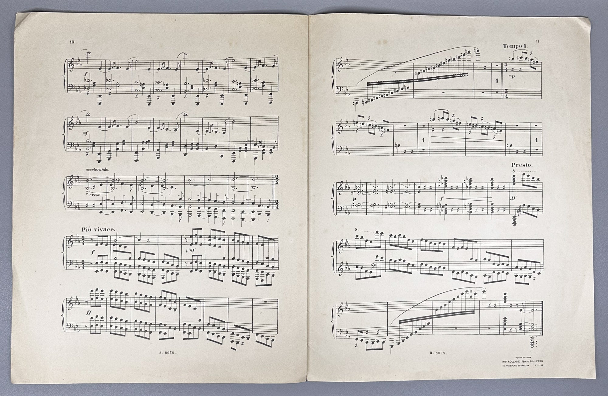 Lot of 3 Antique Sheet Music Editions: Dvořák, Liadow, Rubinstein. Piano Solo. Leipzig, Berlin, Paris, c. 1890s-1900s. In French and German.