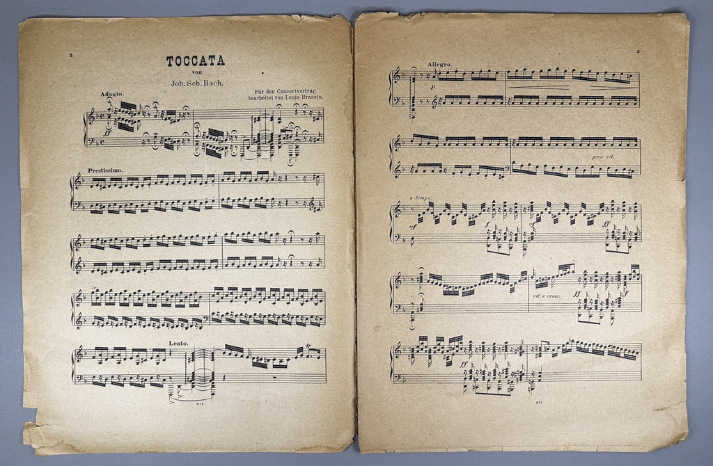 Lot of 5 Soviet Sheet Music Editions: Johann Sebastian Bach. Piano Solo. Moscow, Petrograd, Kiev: Muzgiz / Muzsektor / K.M.P., 1920s-1936. In Russian and German.
