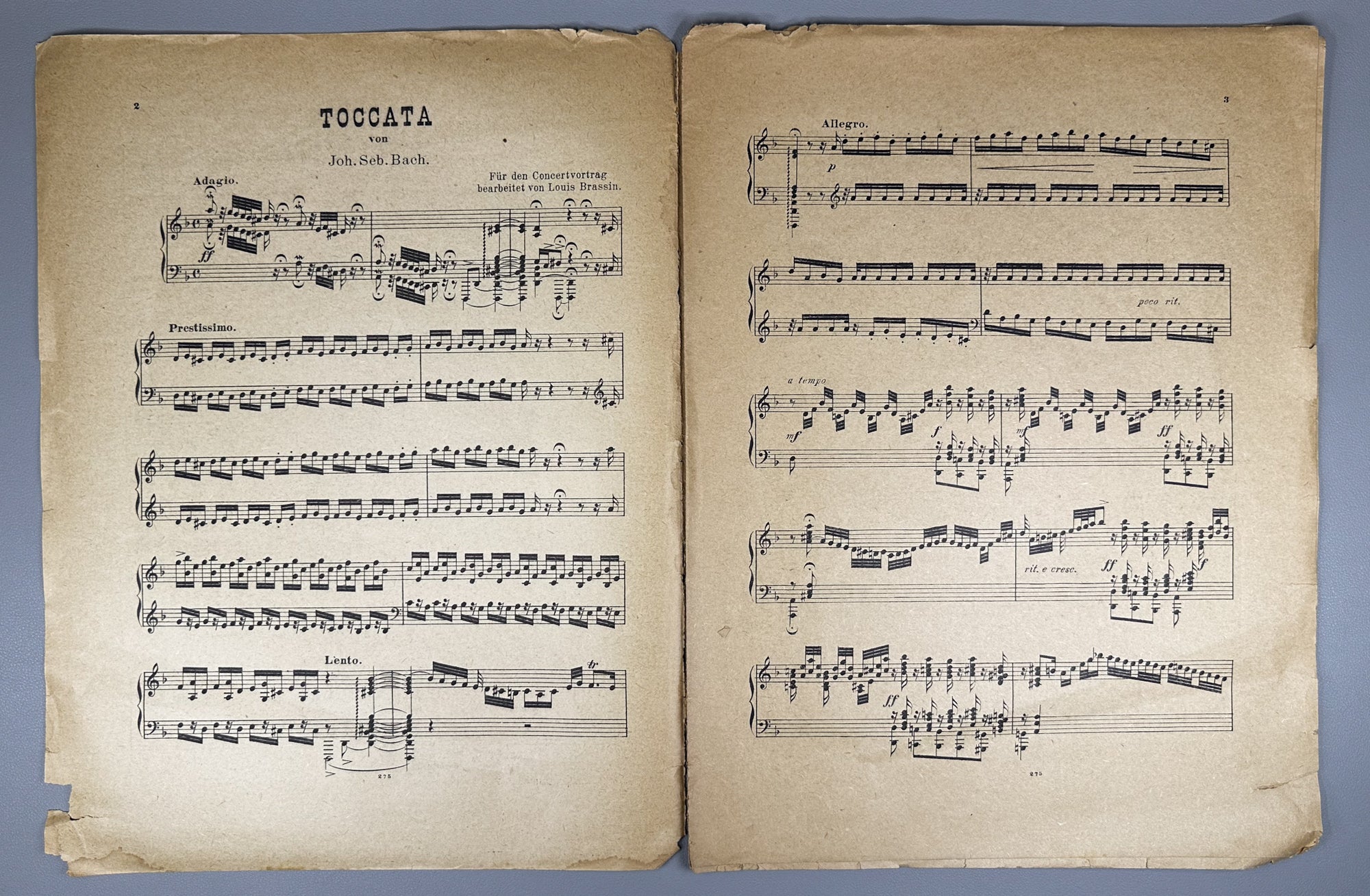 Lot of 5 Soviet Sheet Music Editions: Johann Sebastian Bach. Piano Solo. Moscow, Petrograd, Kiev: Muzgiz / Muzsektor / K.M.P., 1920s-1936. In Russian and German.