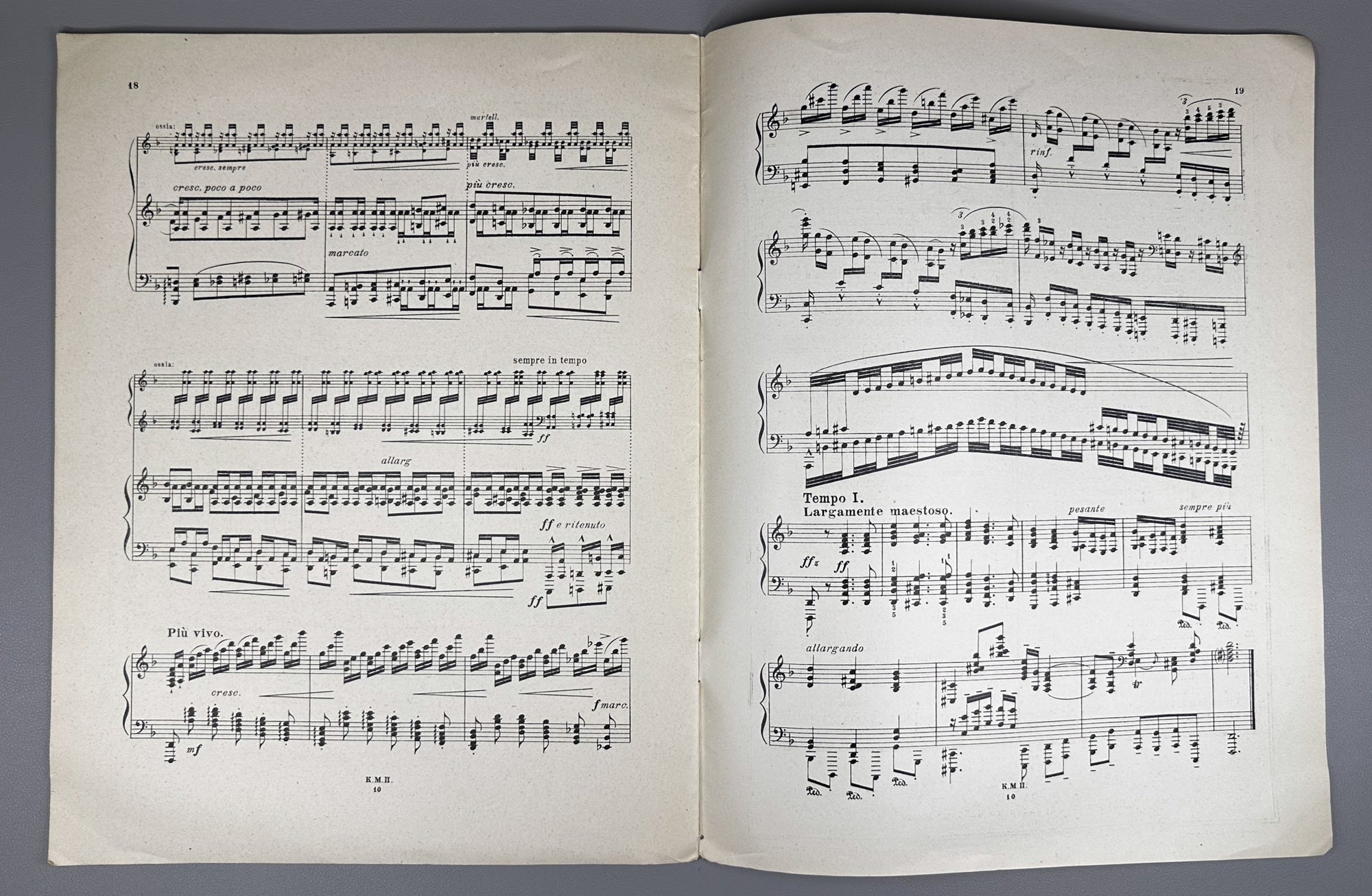 Lot of 5 Soviet Sheet Music Editions: Johann Sebastian Bach. Piano Solo. Moscow, Petrograd, Kiev: Muzgiz / Muzsektor / K.M.P., 1920s-1936. In Russian and German.