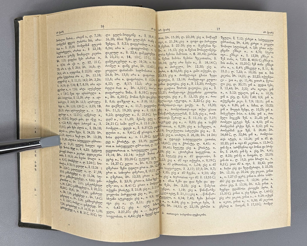 Imnaishvili, I. Concordance-Lexicon of the Georgian Four Gospels (Kartuli otkhtavis simp'onia-leksik'oni). Monuments of the Old Georgian Language, 6, 1986. In Georgian.