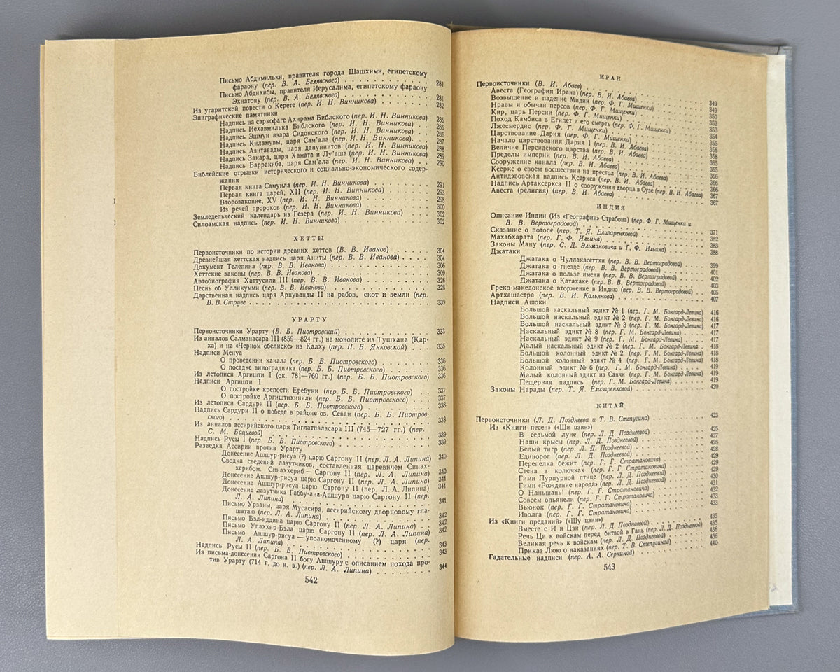 Reader on the History of the Ancient East (Khrestomatiya po istorii Drevnego Vostoka). 1963. In Russian.