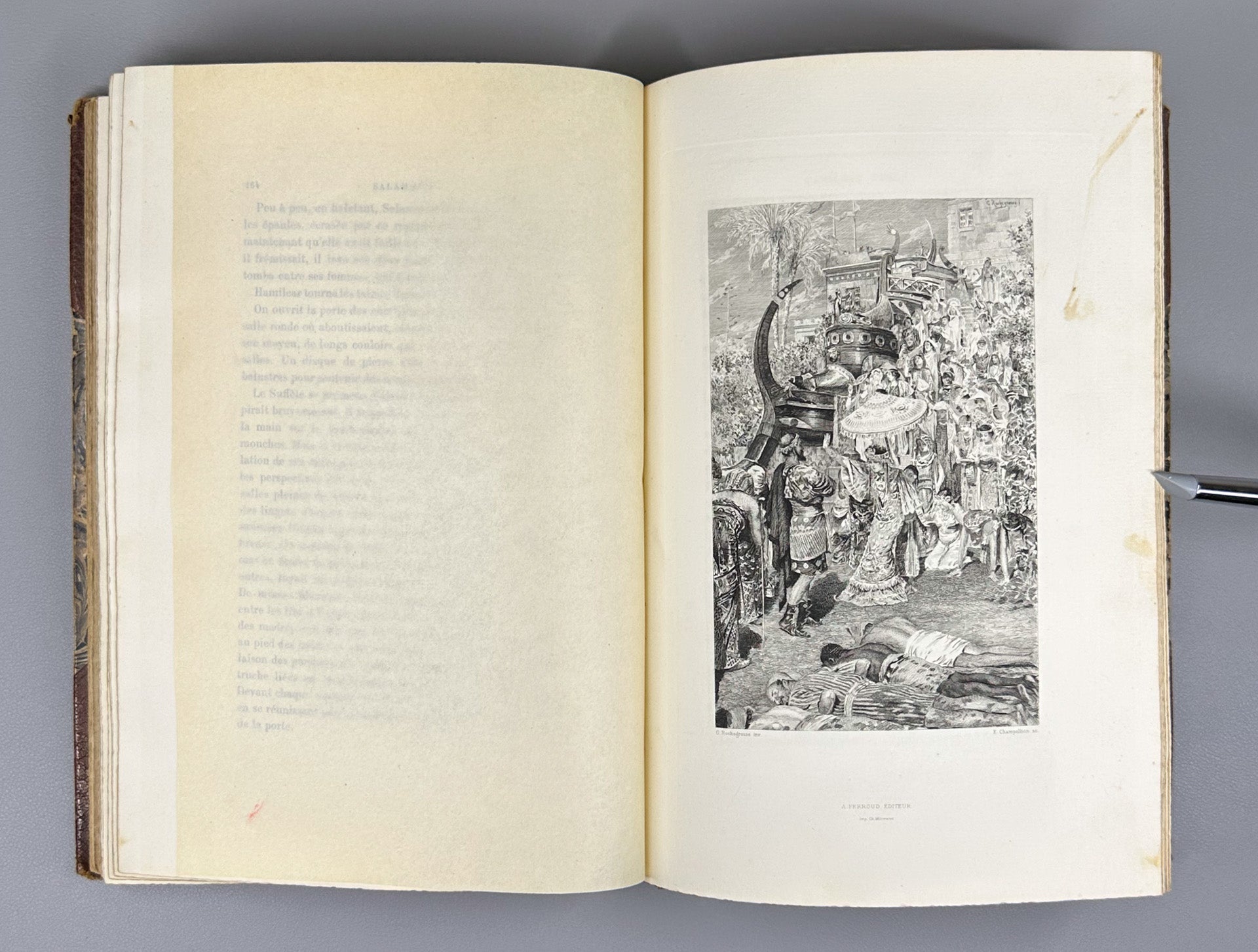 [No. 534] Flaubert, G. Salammbô. Illustrations by Georges Rochegrosse. In 2 Volumes. Paris: A. Ferroud, 1900. In French.