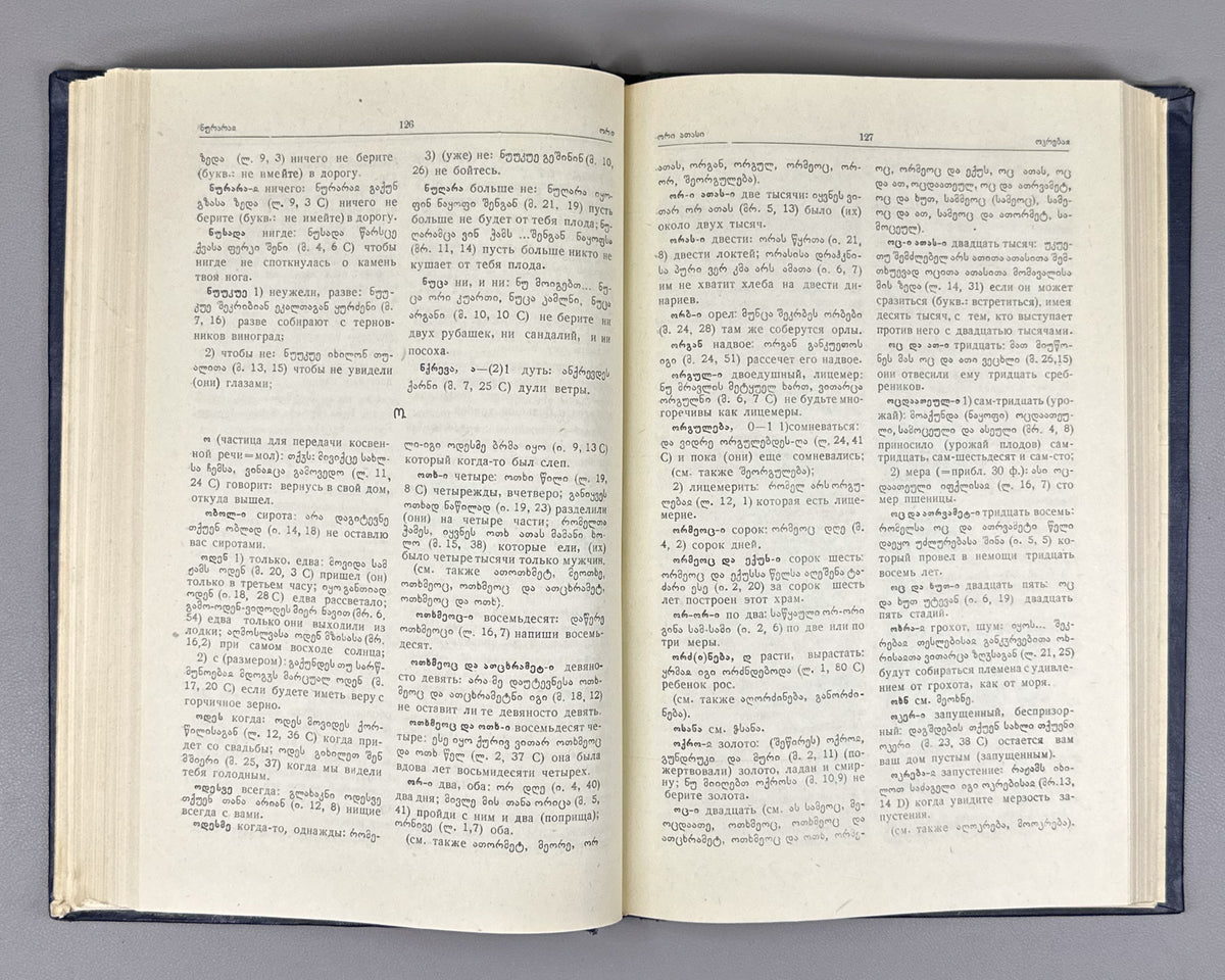 Serebryakov, S. B. Old Georgian-Russian Dictionary (According to the Two Old Redactions of the Tetraevangelion) (Drevnegruzinsko-russkii slovar / ძველქართულ-რუსული ლექსიკონი). 1962. In Russian and Old Georgian.