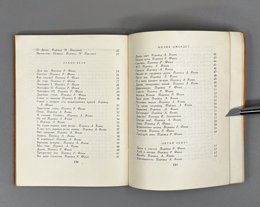 Turkish Poetry of Our Days (Turetskaya poeziya nashikh dney) / compiled by Radik Fish. First edition, 1958. In Russian.