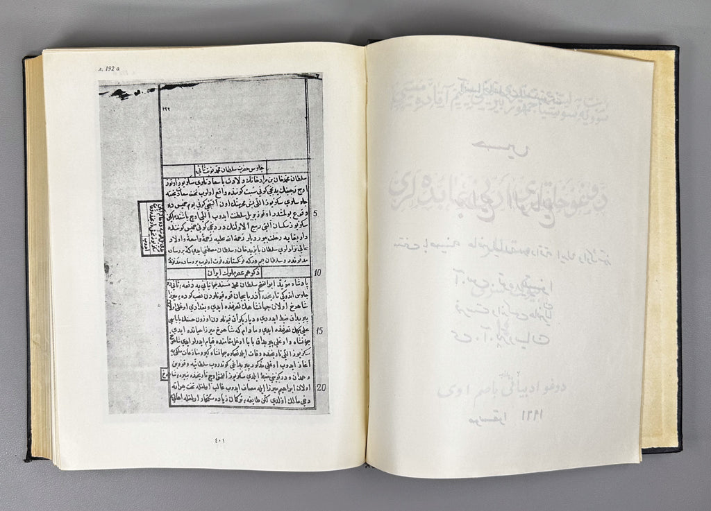 Hüseyn. Beda'i ul-veka'i (The Wondrous Events). Facsimile of the manuscript. Parts 1-2. Series: Monuments of the Literature of the Peoples of the East, Texts, Large Series, XIV, 1961. In Ottoman Turkish (Arabic script), with Russian apparatus.