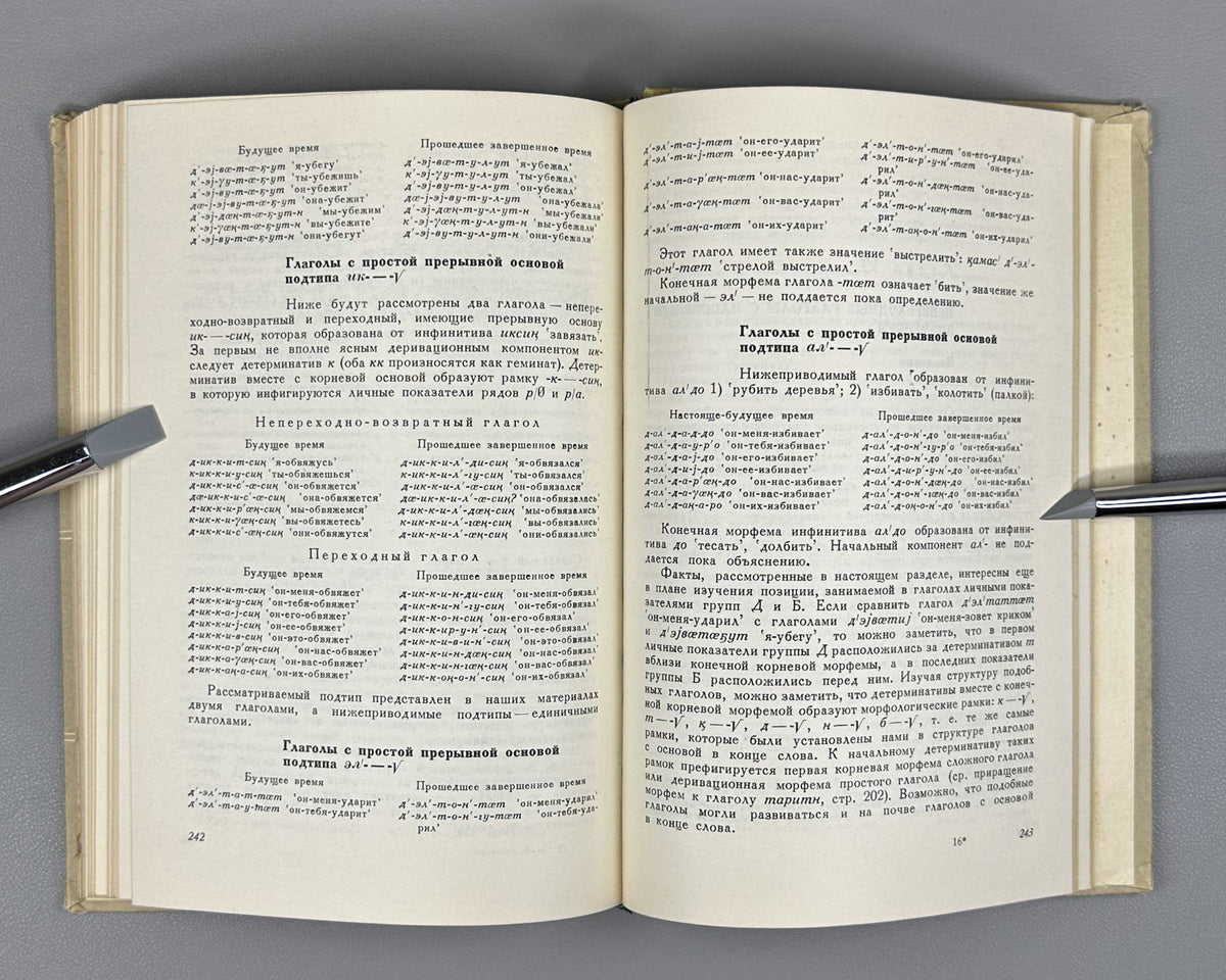 Kreinovich, E. The Ket Verb (Glagol ketskogo yazyka). First edition, 1968. In Russian.