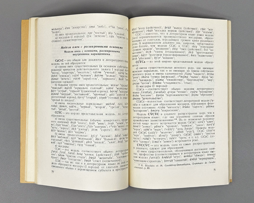 Kyamilev, S. The Moroccan Dialect of Arabic (Marokkansky dialekt arabskogo yazyka). Series: Languages of the Peoples of Asia and Africa, 1968. First edition. In Russian.
