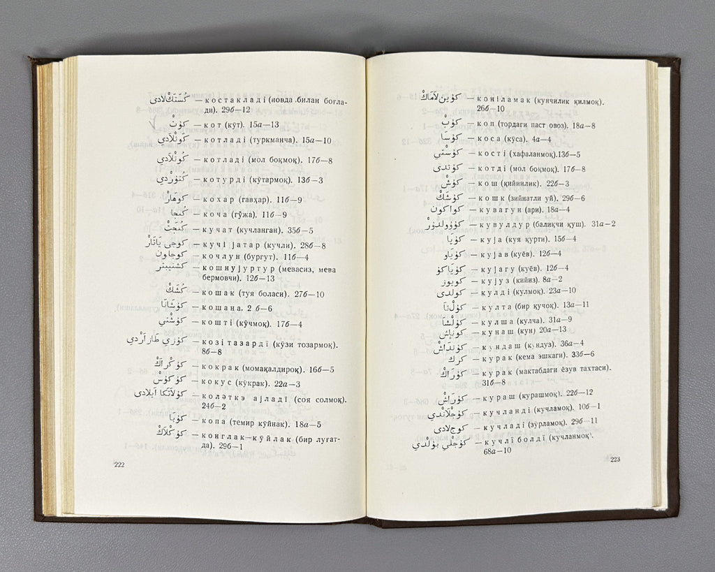 Al-Tuhfat al-Zakiyya fi al-Lughat al-Turkiyya (A Rare Gift on the Turkic (Kipchak) Language). A 14th-century Mamluk-Kipchak dictionary and grammar, 1968. In Uzbek, with the Arabic original text reproduced.