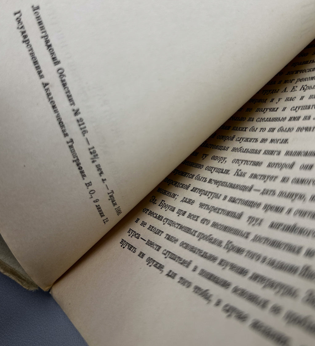 Bertels, Yevgeny. Essay on the History of Persian Literature (Ocherk istorii persidskoi literatury). First edition. Publication of the Leningrad Oriental Institute named after A. S. Enukidze, 1928. In Russian.