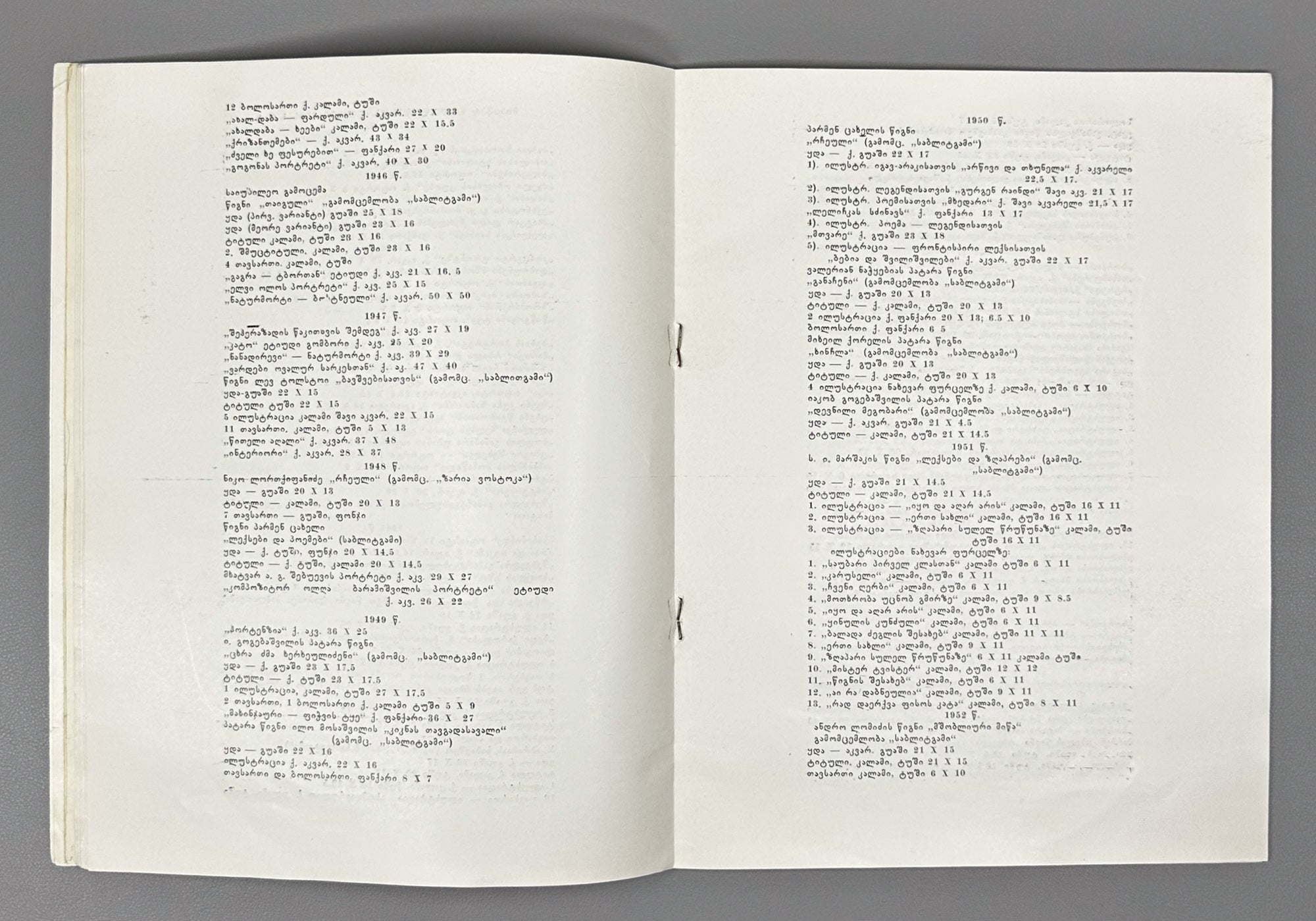 [Signed] Popkhadze, Nino. Exhibition Catalogue (ნინო ფოფხაძე) Tbilisi, 1987. In Georgian and Russian.