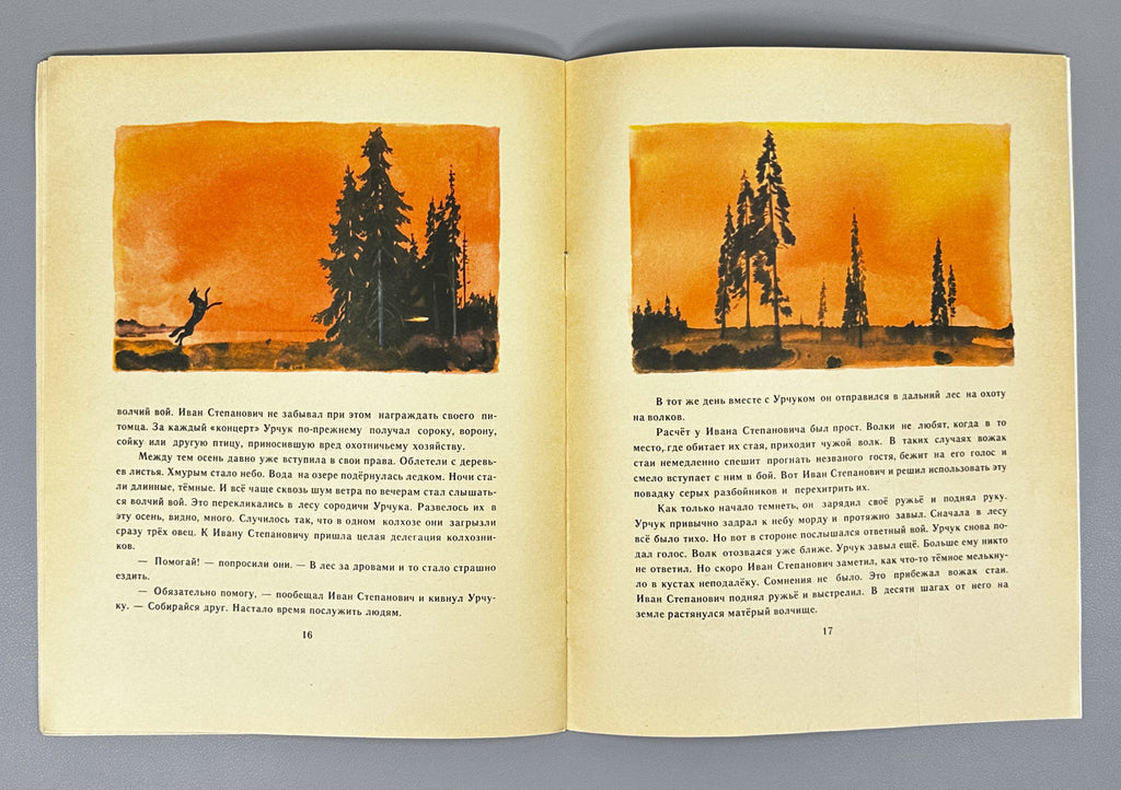 Belyaev, A. Urchuk the Wolf Cub (Volchonok Urchuk). Illustrated by G. Nikolsky. Moscow: Malysh, 1969. In Russian.