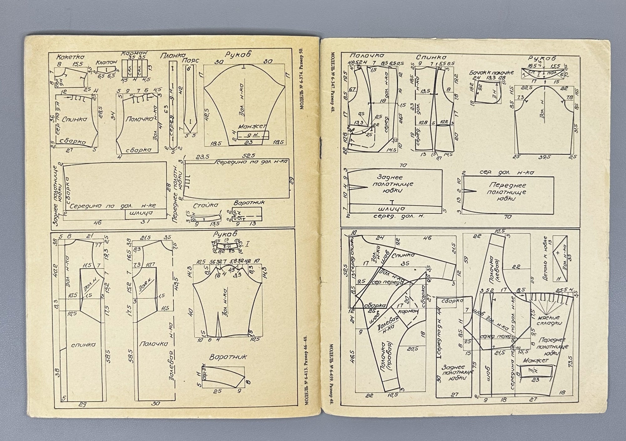 GUM Fashion Models : Suits, Dresses [sewing pattern album]. GUM Fashion Department, headed by V. D. Ilyina. Moscow, 1988. In Russian.
