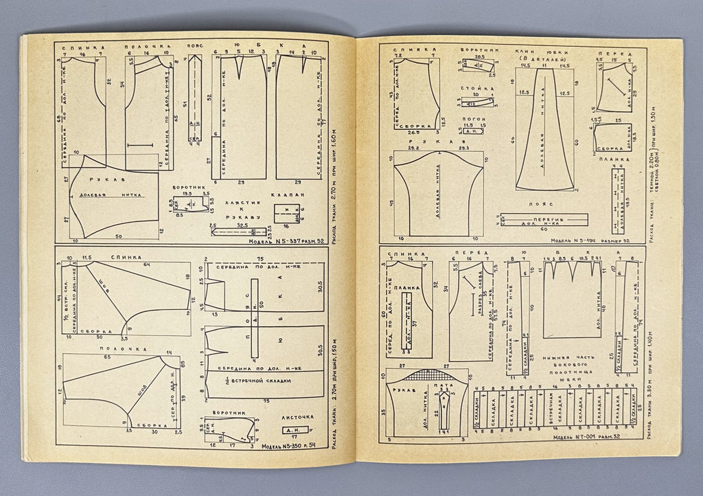 GUM Fashion Models: Models for Full-Figured Women [sewing pattern album]. GUM Fashion Department, headed by V. D. Ilyina, 1987. In Russian.