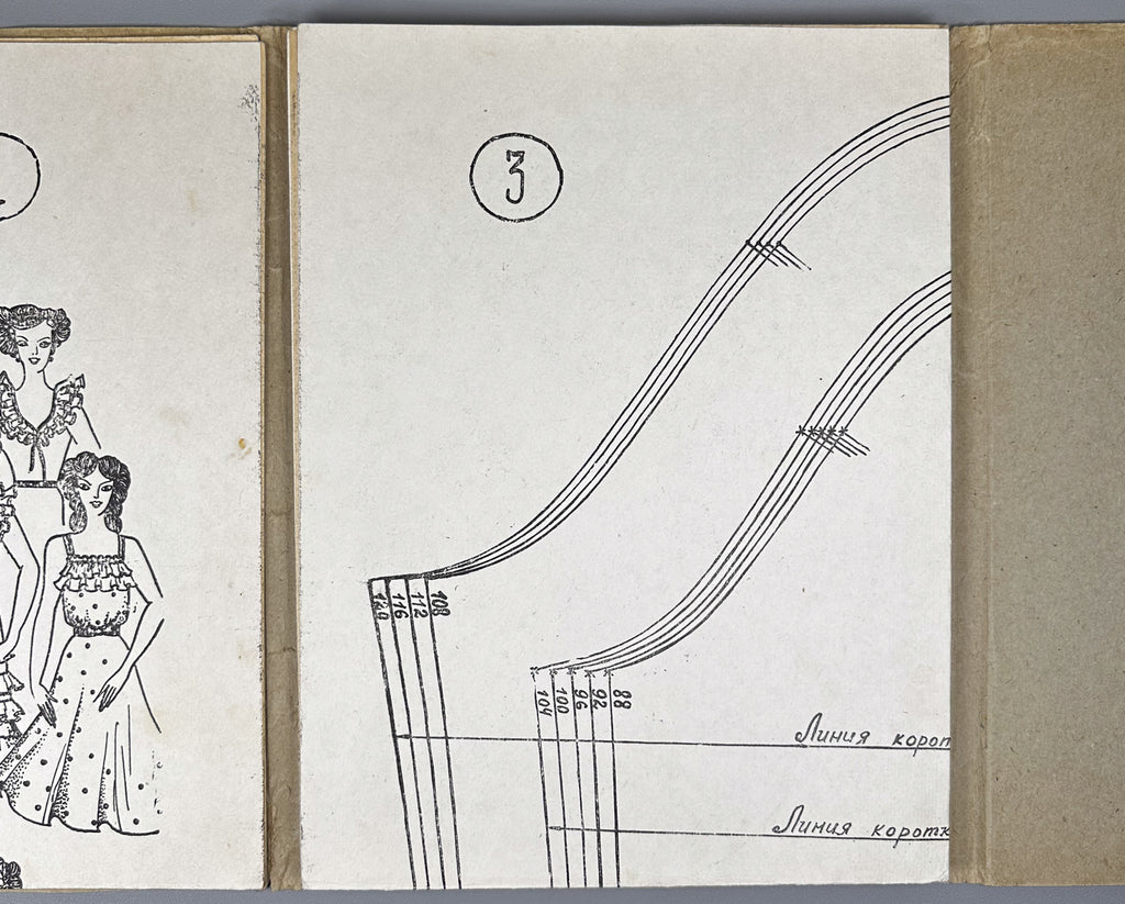 Set of Full-Size Sewing Patterns for Women, Sizes 44-60. Cover art by V. N. Tupikin. Rostov-on-Don. In Russian.