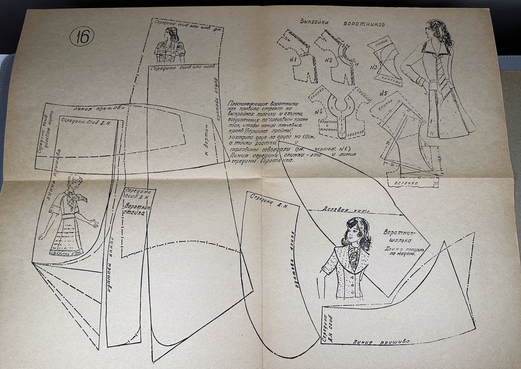 Set of Full-Size Sewing Patterns for Women, Sizes 44-60. Cover art by V. N. Tupikin. Rostov-on-Don. In Russian.