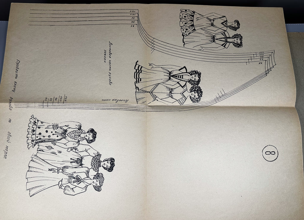 Set of Full-Size Sewing Patterns for Women, Sizes 44-60. Cover art by V. N. Tupikin. Rostov-on-Don. In Russian.