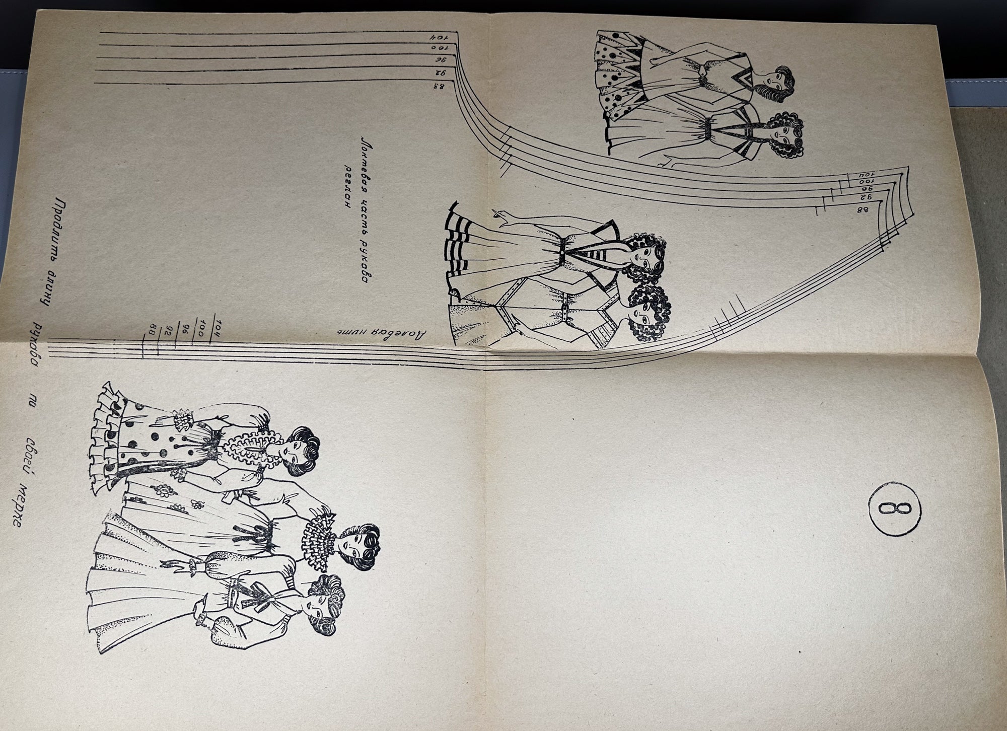 Set of Full-Size Sewing Patterns for Women, Sizes 44-60. Cover art by V. N. Tupikin. Rostov-on-Don. In Russian.