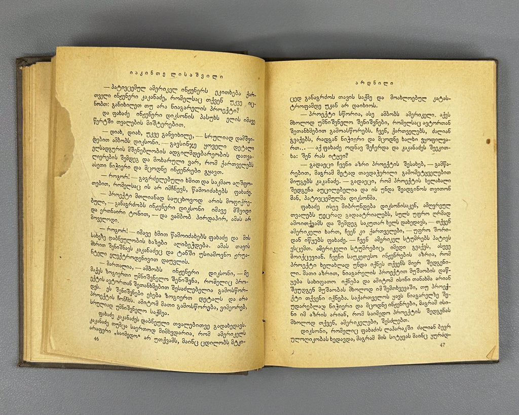 [Georgian avant-garde] Lisashvili, Iakinte (Khomeriki). Vardnili (Rose Field) : a novel. Illustrated by D. Kutateladze, 1933. In Georgian.
