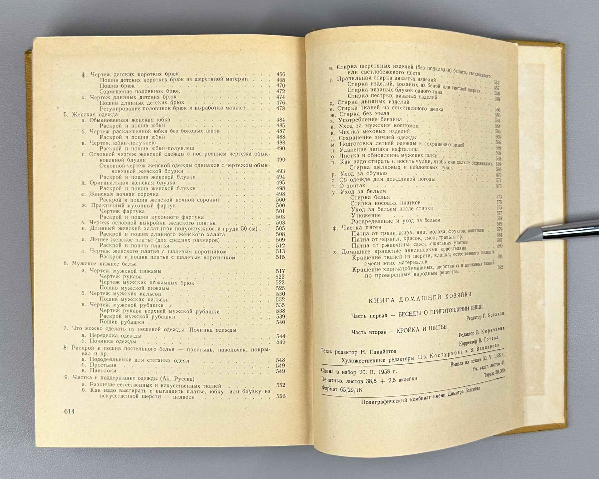 The Housewife's Book (Kniga domashney khozyayki), Cooking, 1958. In Russian