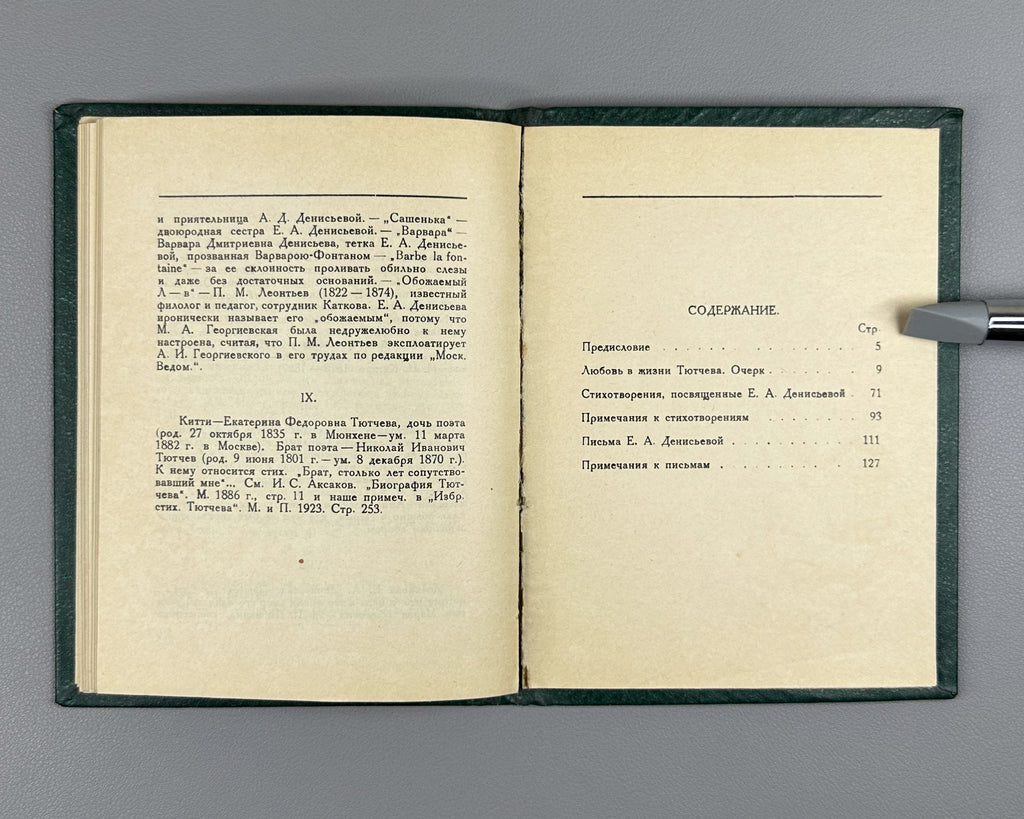 Chulkov, Georgy. Tyutchev's Last Love (Elena Aleksandrovna Denisyeva), 1928. In Russian - Stanza Rare Books