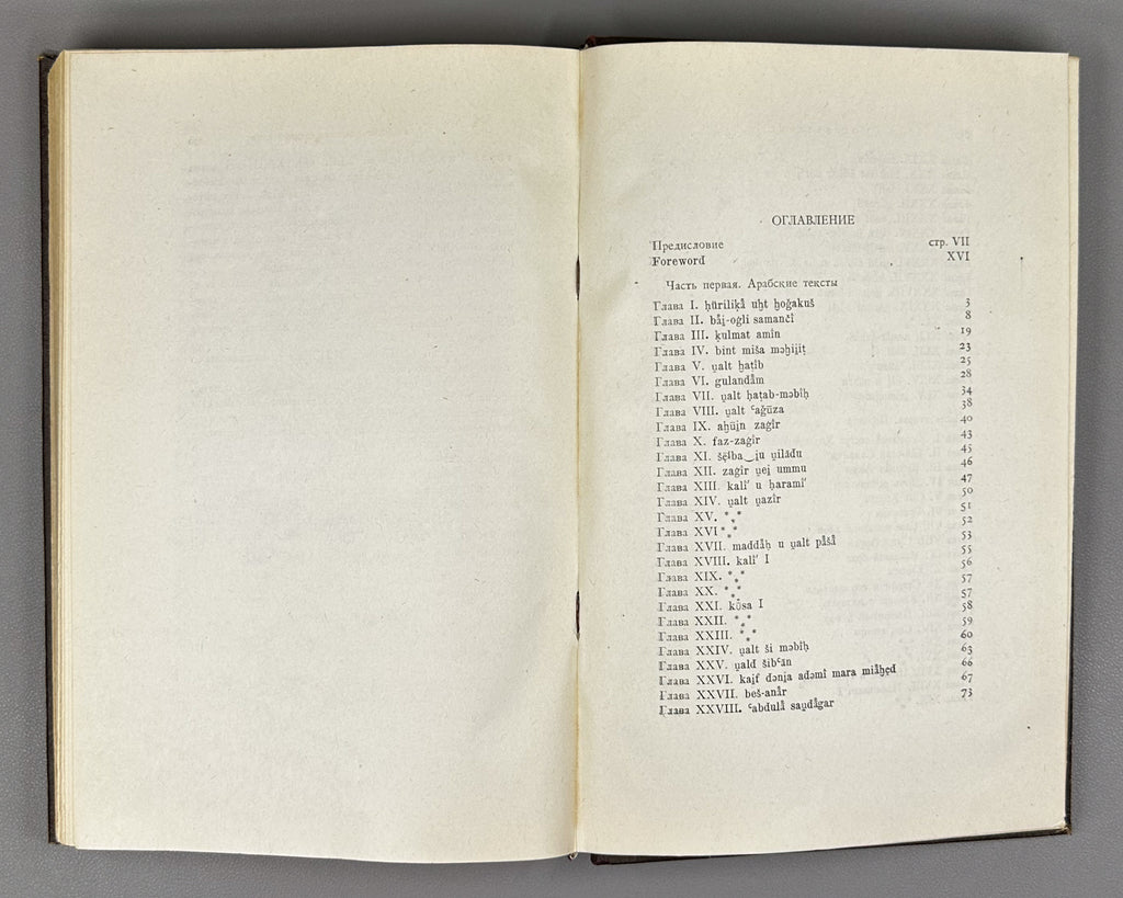 Tsereteli, G. The Arabic Dialects of Central Asia. Bukhara Arabic Dialect (Arabskiye dialekty Sredney Azii). 1956. In Russian and Arabic