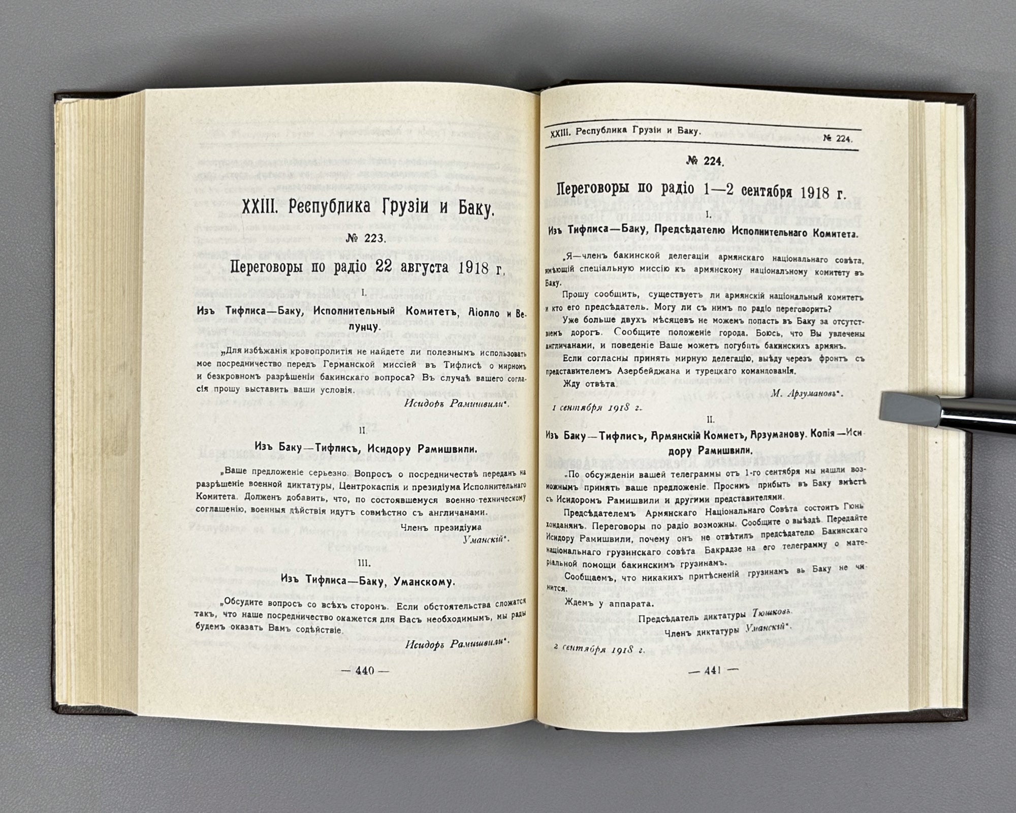 Documents and Materials on the Foreign Policy of Transcaucasia and Georgia (Dokumenty i materialy po vneshney politike Zakavkazya i Gruzii). 1990 [reprint of the 1919 edition]. In Russian