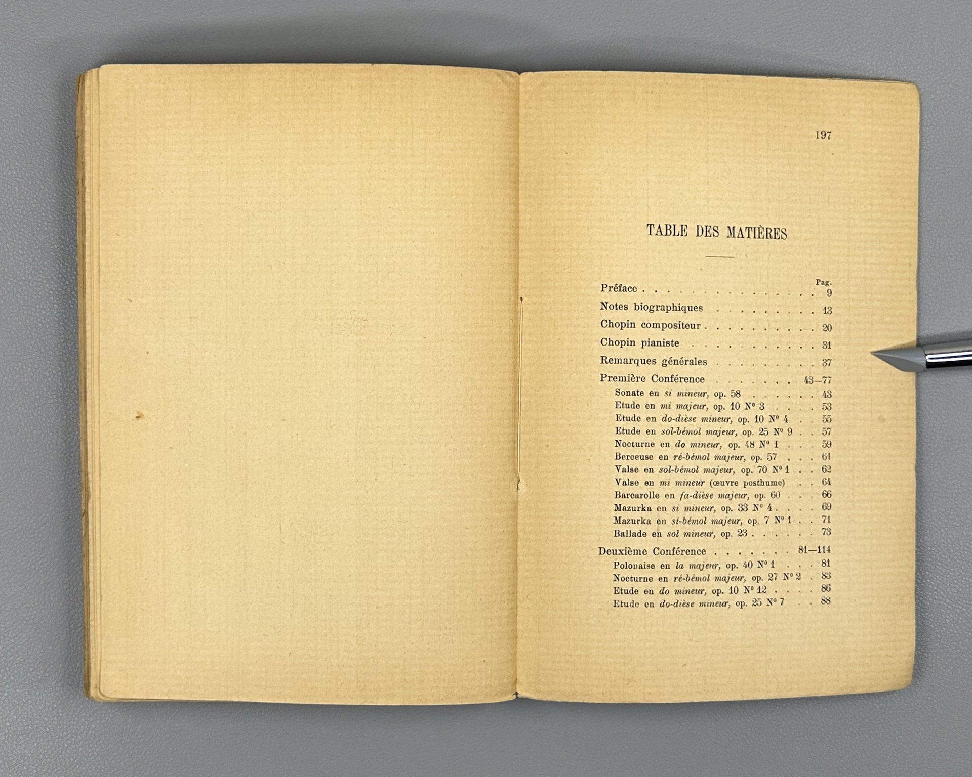 Koczalski, Raoul. Frédéric Chopin: Four Analytical Lectures Preceded by Biographical Notes as well as Essays on Chopin (Frédéric Chopin : quatre conférences analytiques...), 1913. In French.