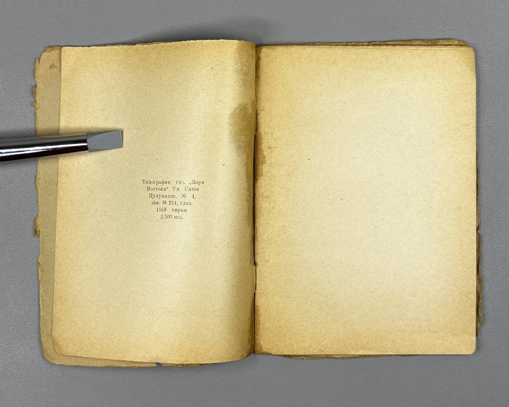 Blok, Aleksandr. Unpublished Poems. History of a Letter (Neizdannye stikhi. Istoriya odnogo pis'ma). First edition. Tiflis, 1927. In Russian.