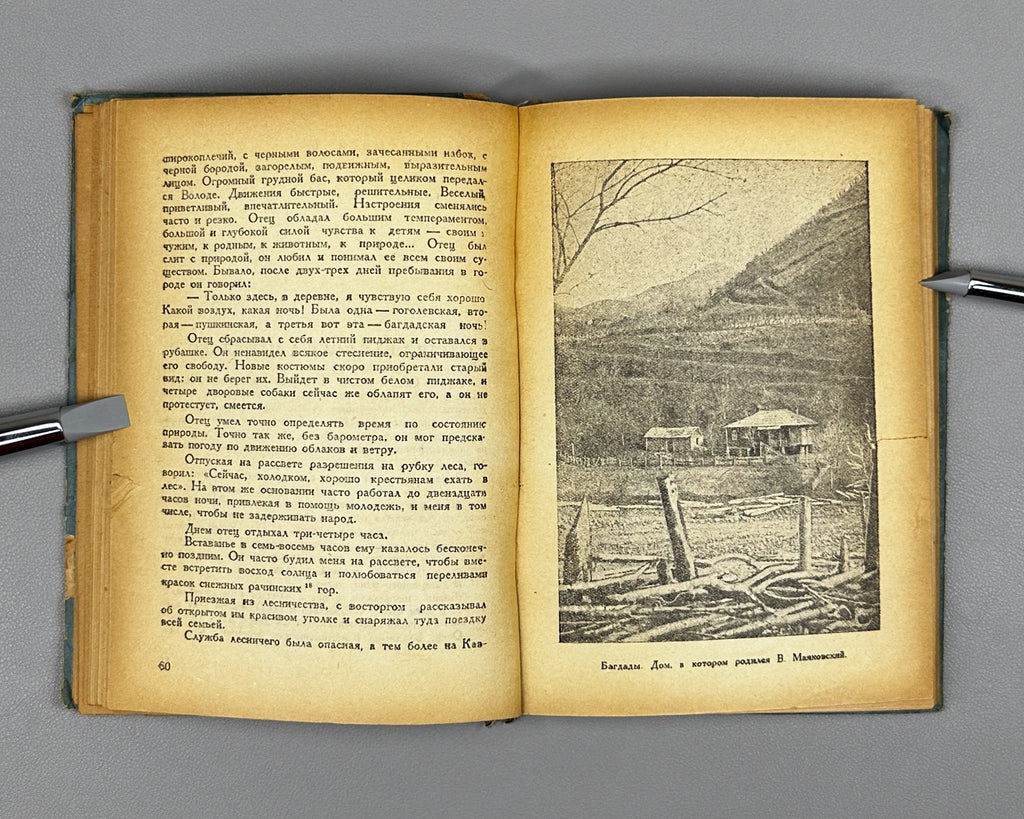 Mayakovsky in Georgia: A Collection of Materials (Mayakovskii v Gruzii). Compiled by G. Bebutov and B. Korneev. Tbilisi, 1936. In Russian.